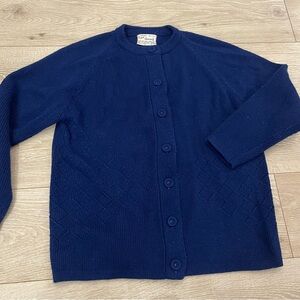 Women's Navy Blue Cardigan Sweater